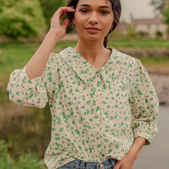 Olive Clothing Tops - Donating tomorrow: Carnation print blouse by Olive Clothing